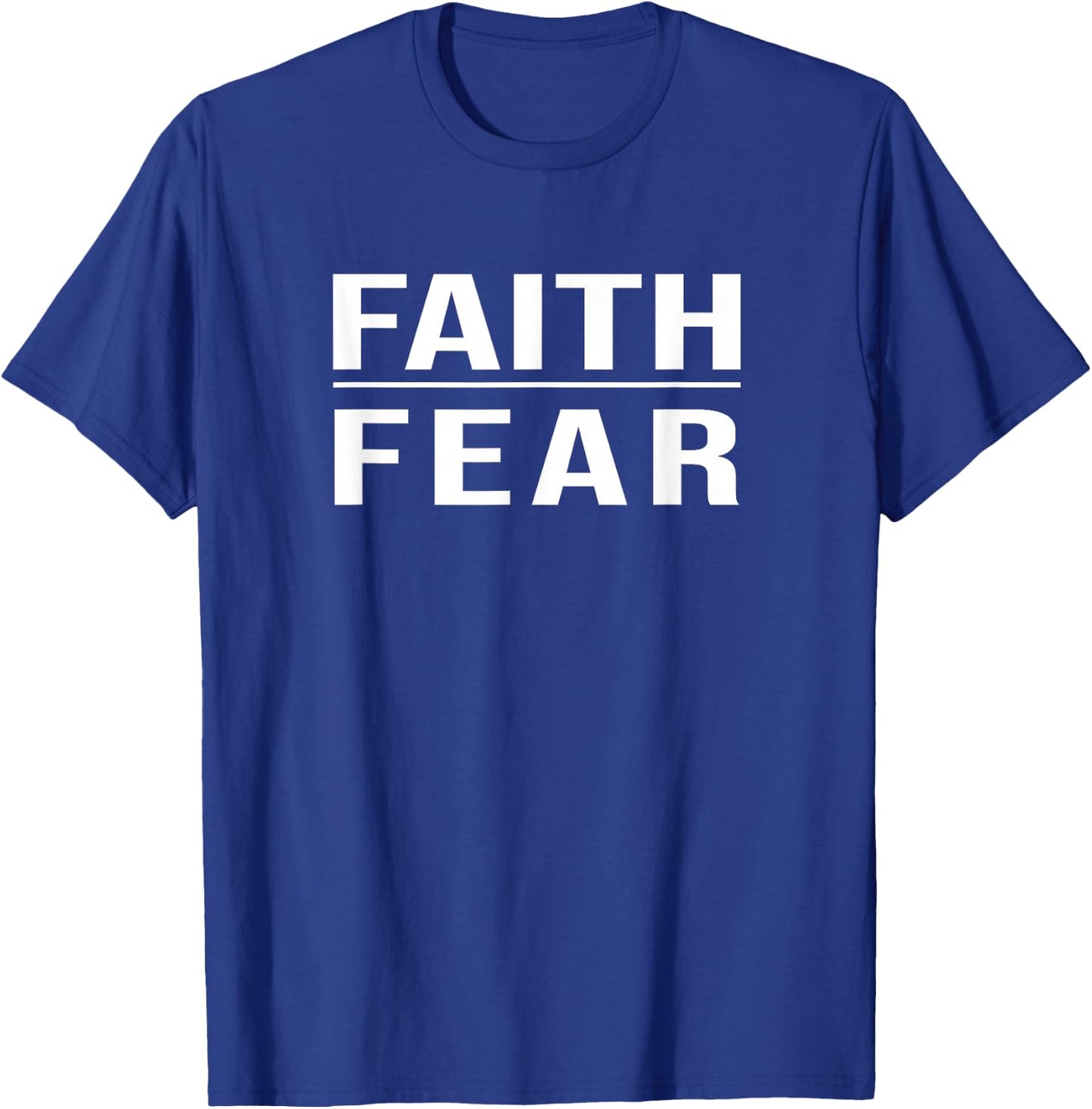 Faith Over Fear Christian Shirts Faith Based T-Shirt - T-Shirt | Royal