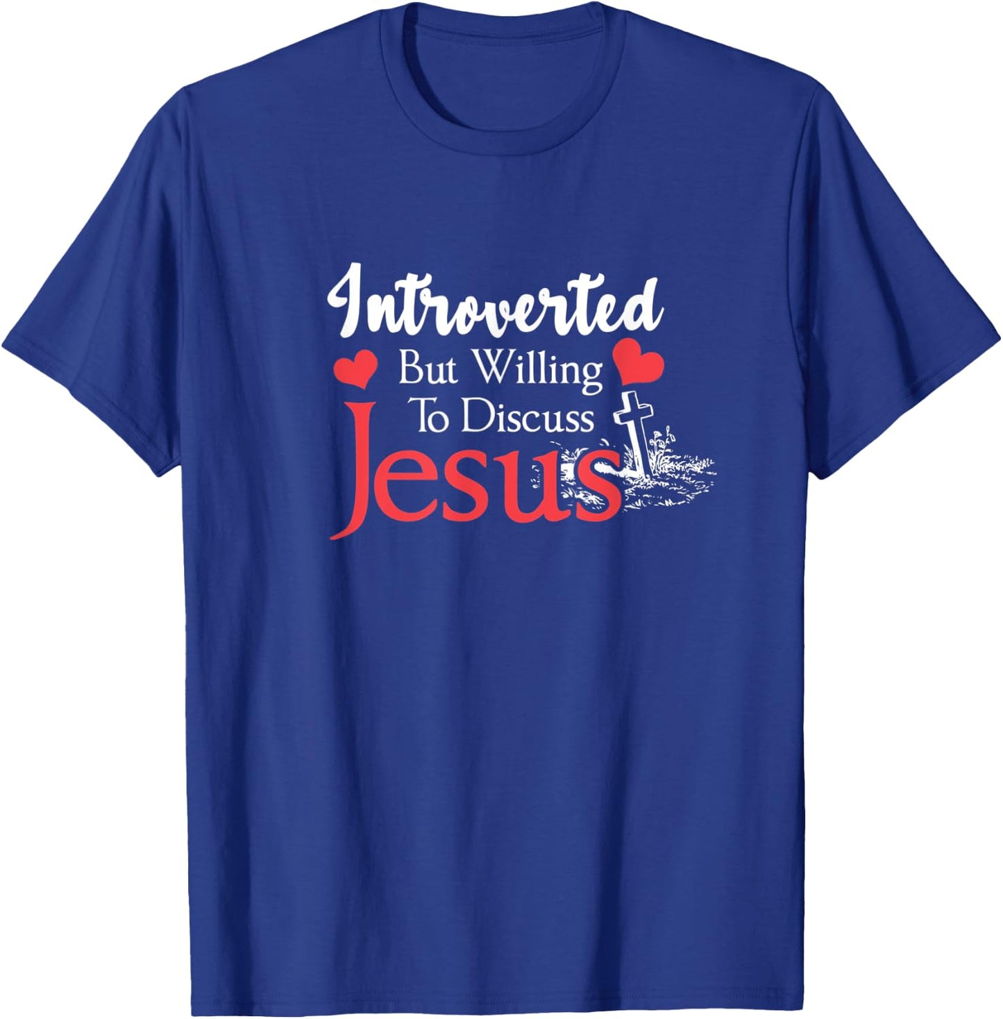 Introverted But Willing To Discuss Jesus Introvert vintage T-Shirt - T-Shirt | Royal