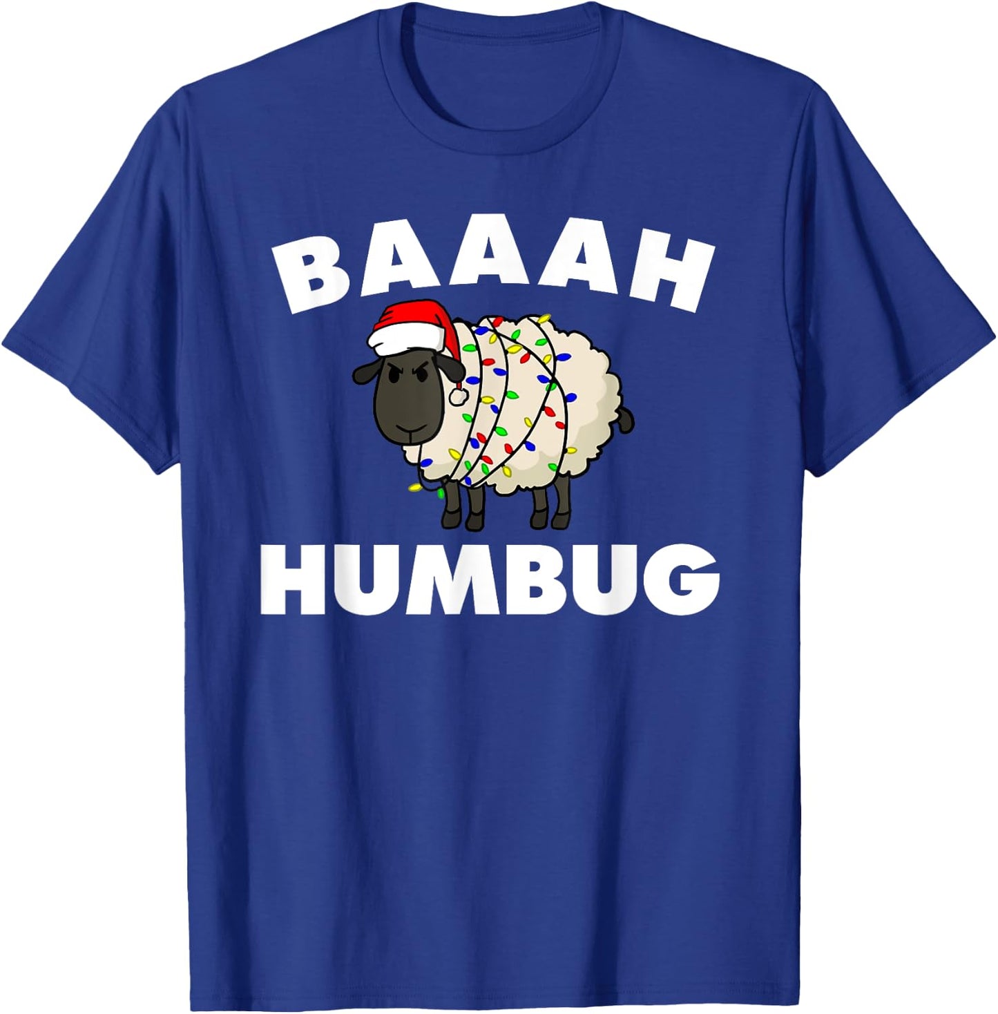 Baaah Humbug Anti-Christmas Sheep shirt funny sheep T-Shirt - T-Shirt | Royal