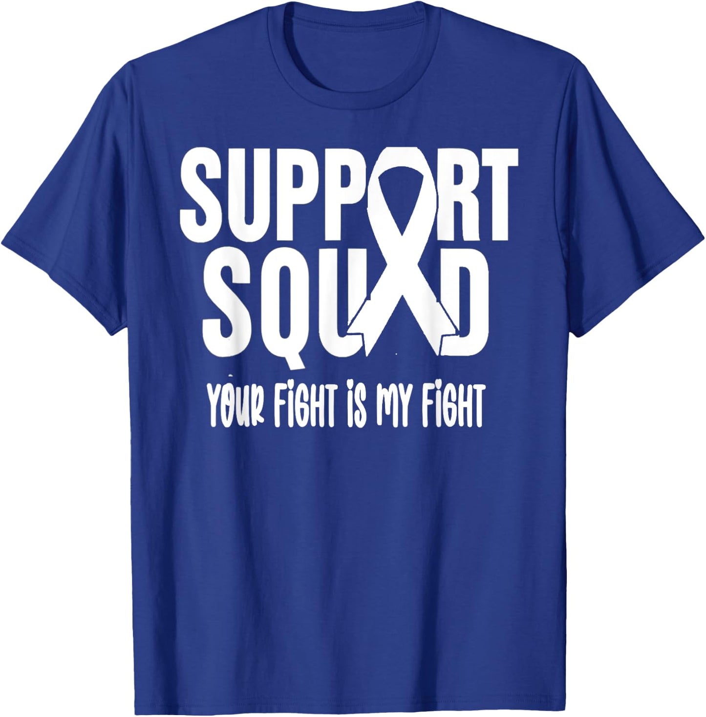 Lung Cancer Support Squad Lung Cancer Awareness T-Shirt - T-Shirt | Royal