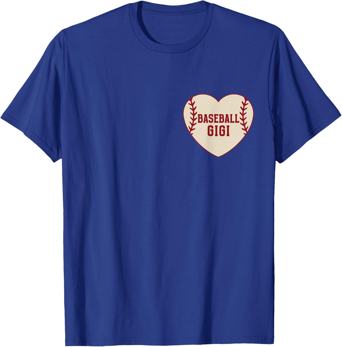 Baseball Gigi Retro Pocket Heart Grandma Mother's day T-Shirt - T-Shirt | Royal