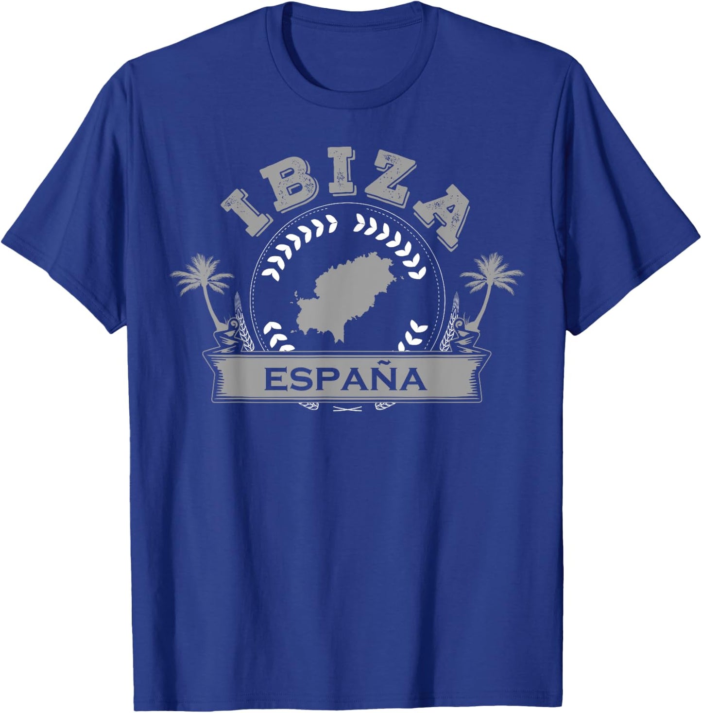 Ibiza Espana Beach Palm Tree Party Destination Gift T-Shirt - T-Shirt | Royal