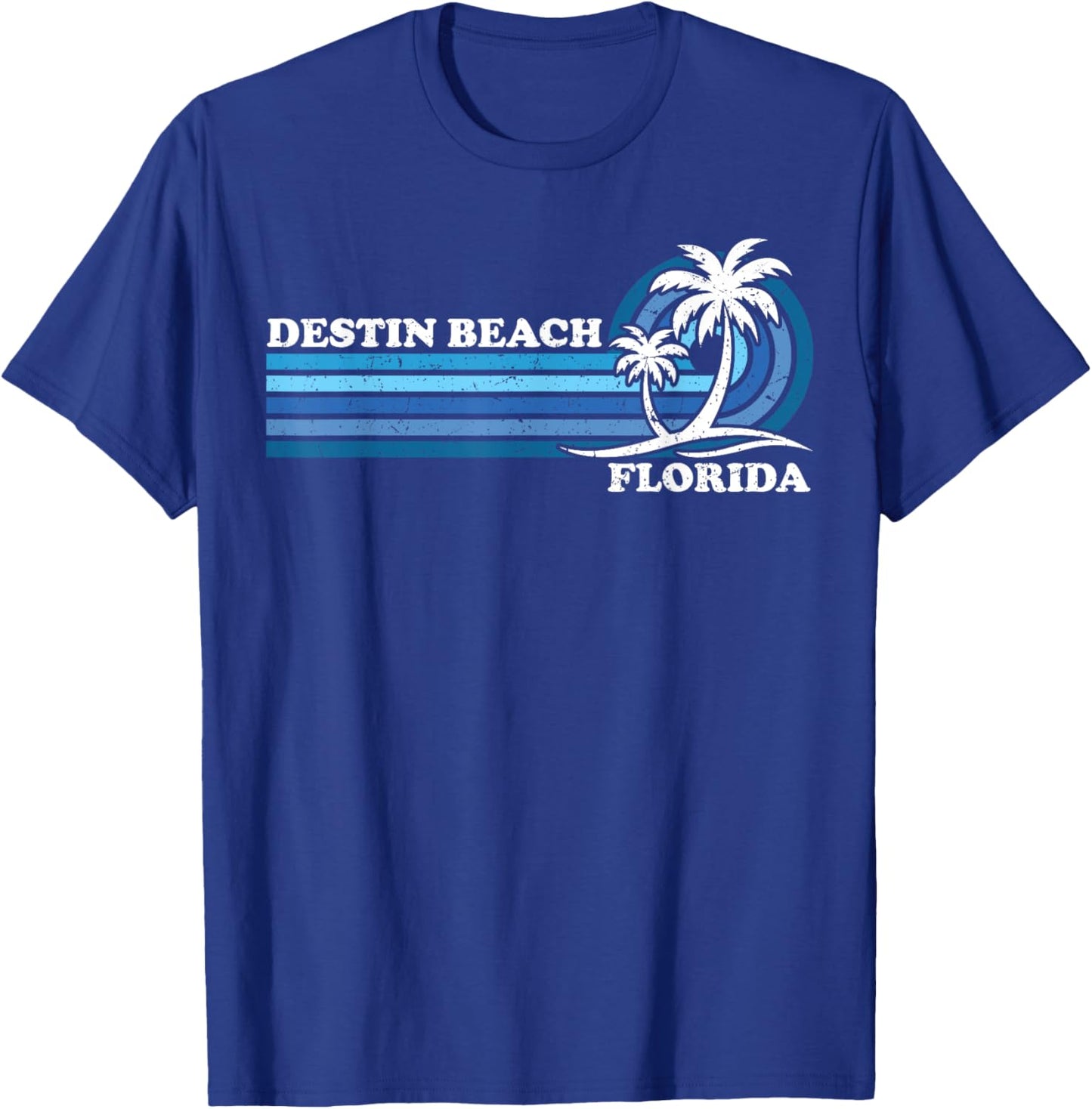 Retro Vintage Family Vacation Florida Destin Beach T-Shirt - T-Shirt | Royal