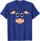 Cow Head Halloween Costume Farm Animal Farmer Farming Cattle T-Shirt - T-Shirt | Royal