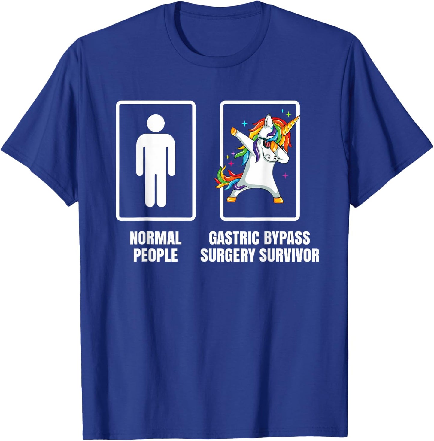 Dabbing Unicorn Gastric Bypass Surgery Survivor Recovery T-Shirt - T-Shirt | Royal