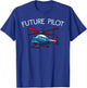 Funny Future Pilot Gift | Cute Helicopter Boys Girls Kids T-Shirt - T-Shirt | Royal