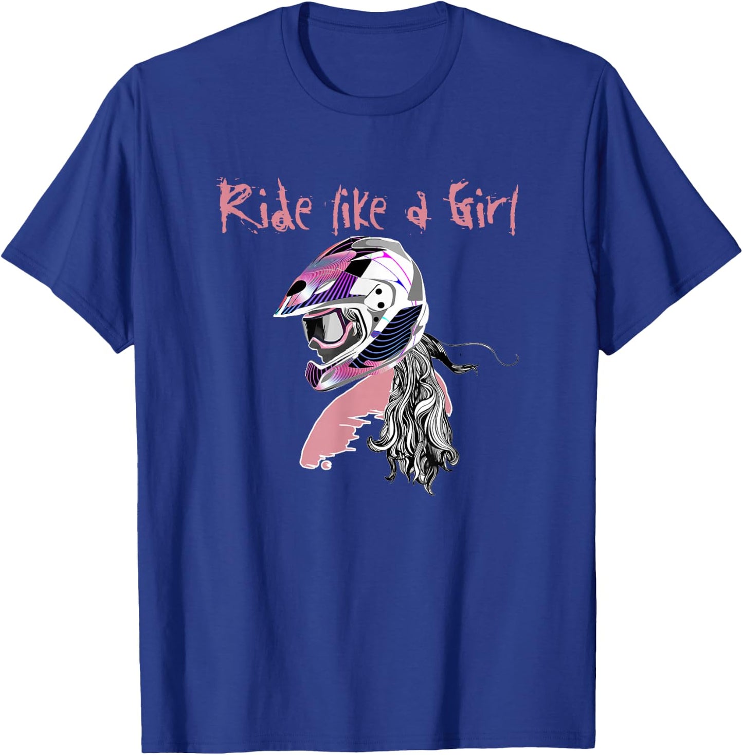 Motocross Shirt Women Dirt Bike Girls RIDE LIKE A GIRL T-Shirt - T-Shirt | Royal