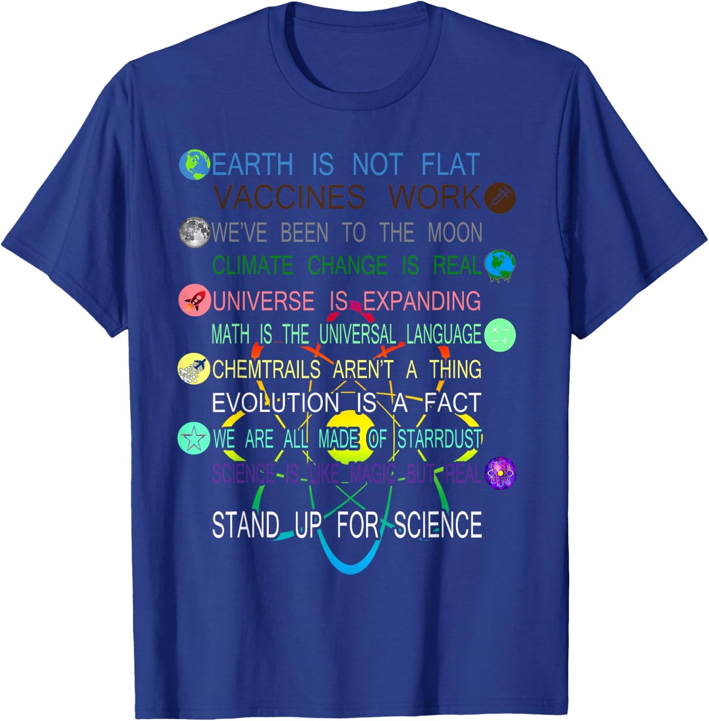 Stand Up For Science Cool Pro Science T-Shirt - T-Shirt | Royal