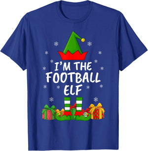 Xmas Family Matching Funny I'm The Football Elf Christmas T-Shirt - T-Shirt | Royal