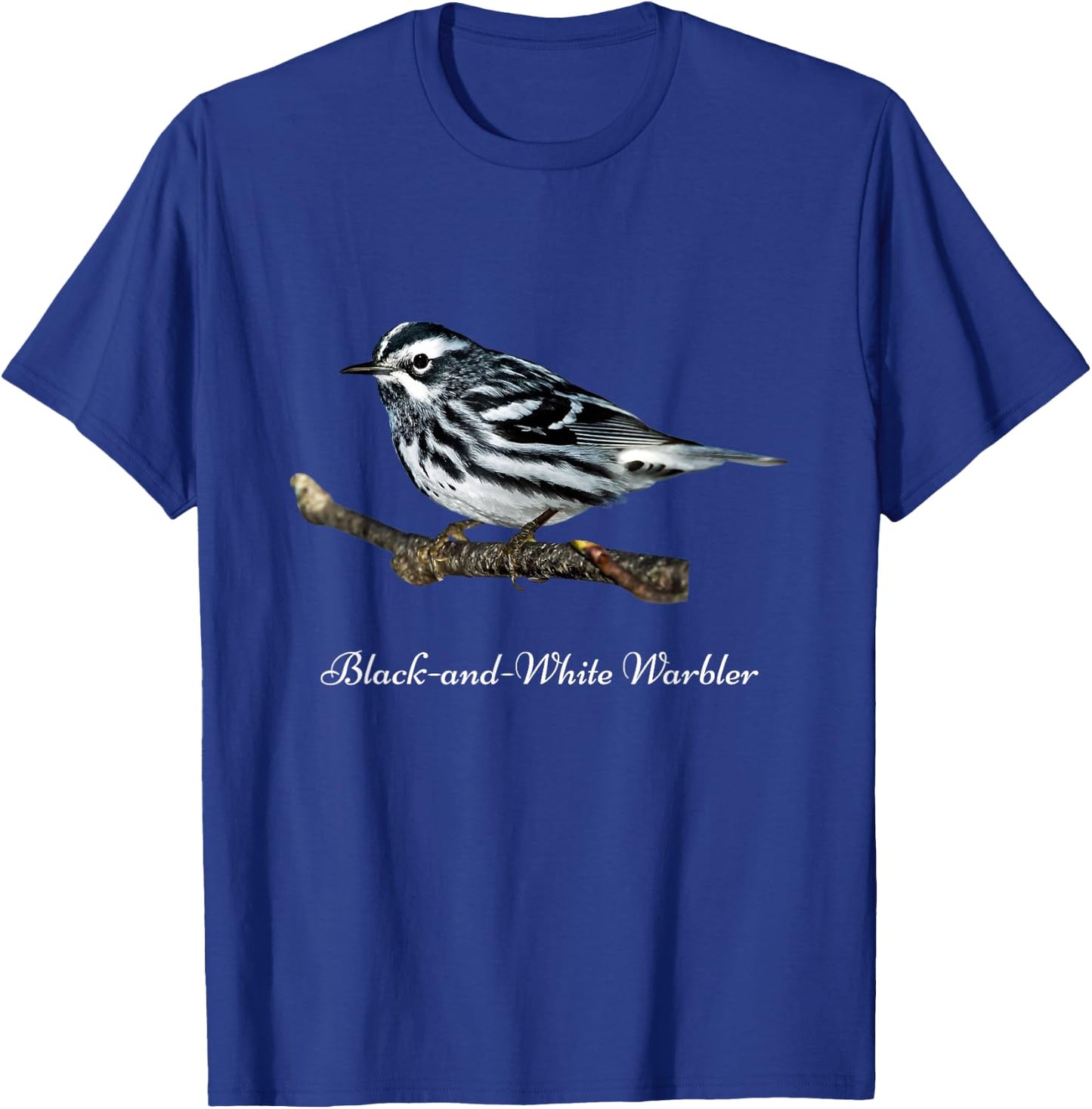 Bird Black-and-White Warbler Ornithology T-Shirt - T-Shirt | Royal