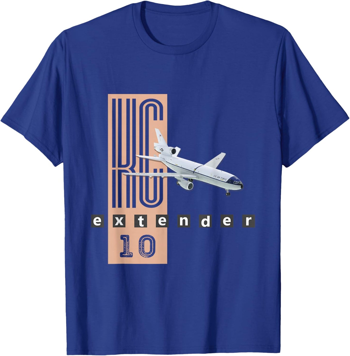 Classic Blue & White KC-10 T-Shirt - T-Shirt | Royal