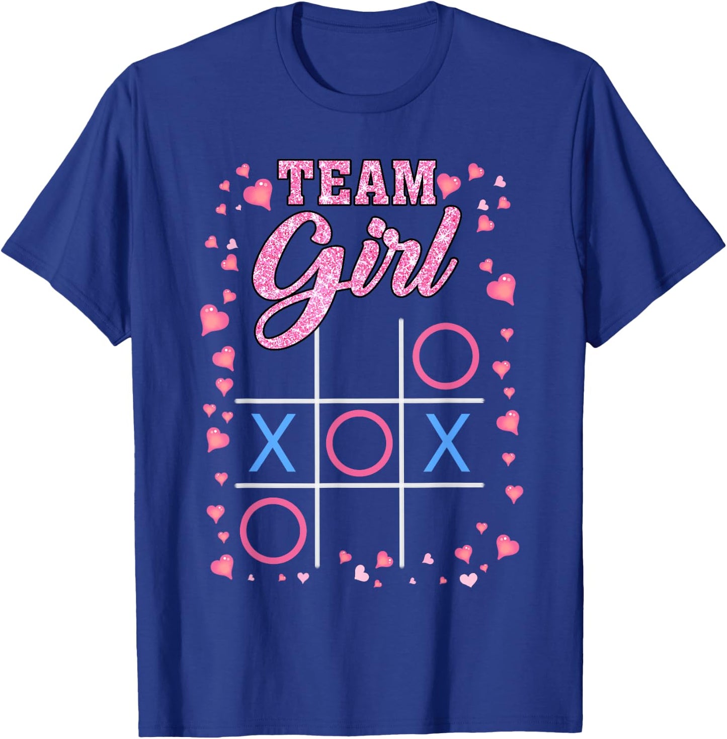 Fun Gender Reveal Baby Shower Party Team Girl Men Women Kids T-Shirt - T-Shirt | Royal