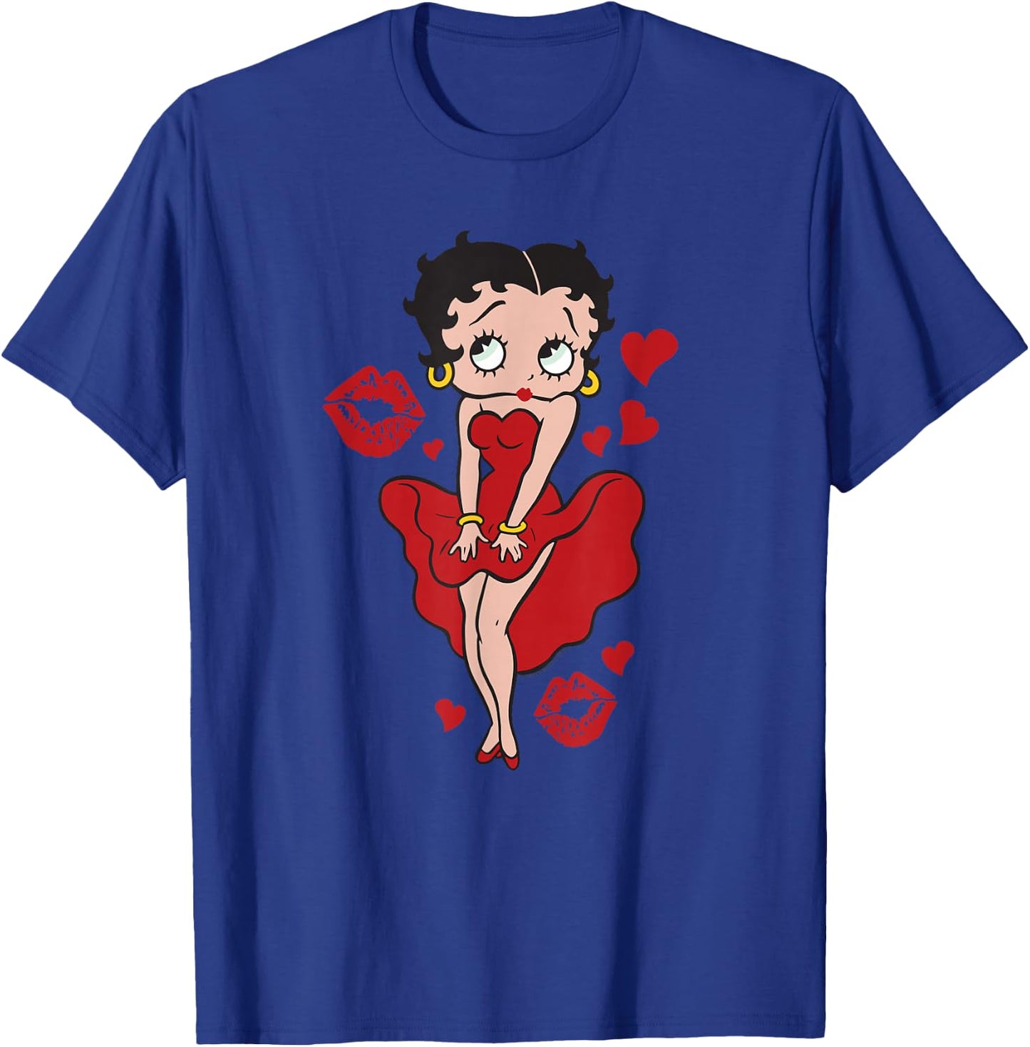 Betty Boop Red Dress Red Lips Small T-Shirt - T-Shirt | Royal