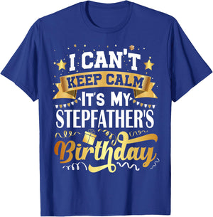 Stepfather Birthday Party Gift Family Bday T-Shirt - T-Shirt | Royal