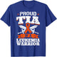 Proud Tia Of A Leukemia Warrior Aunt Awareness Blood Cancer T-Shirt - T-Shirt | Royal