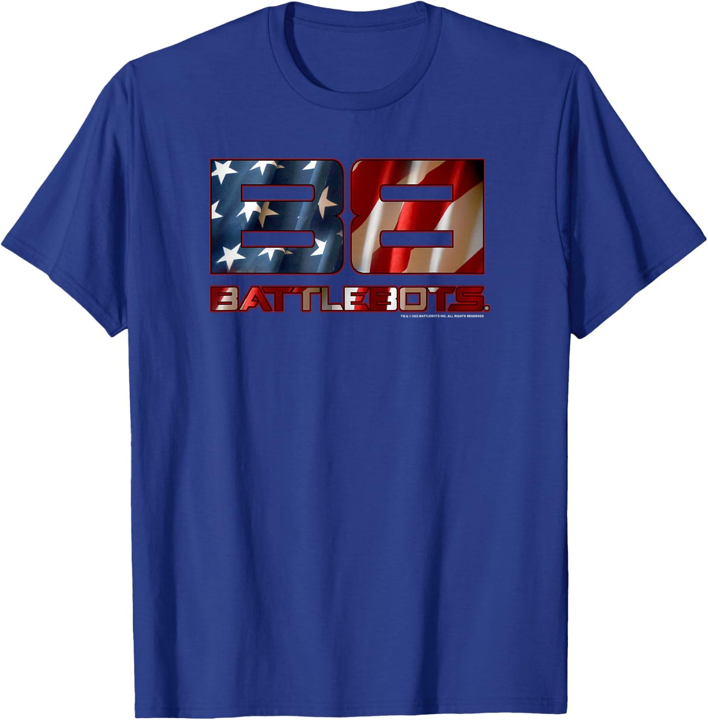 BattleBots Logo American Flag Fill Small T-Shirt - T-Shirt | Royal