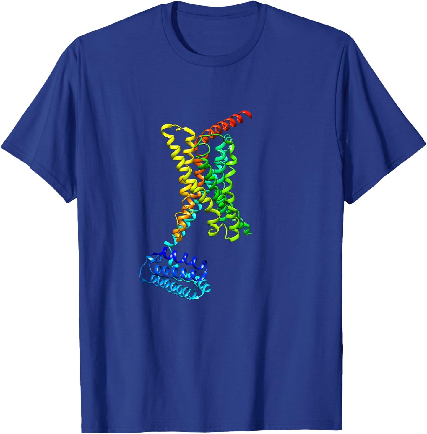 GPCR Ribbon Protein Structure For Molecular Biologists T-Shirt - T-Shirt | Royal