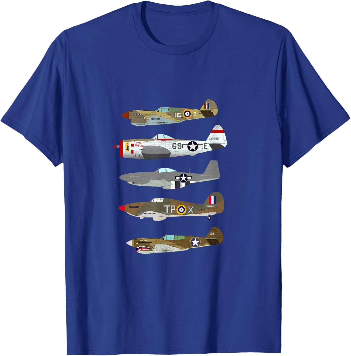 Warbirds of WW2 T-Shirt - T-Shirt | Royal