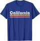 California Retro Vintage Pride 70s 80s 90s Men Women Gift T-Shirt - T-Shirt | Royal