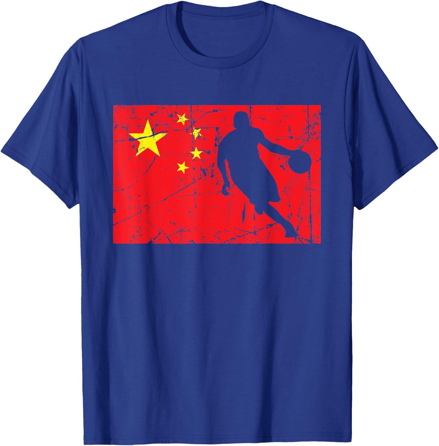 China Chinese Flag - Basketball T-Shirt - T-Shirt | Royal