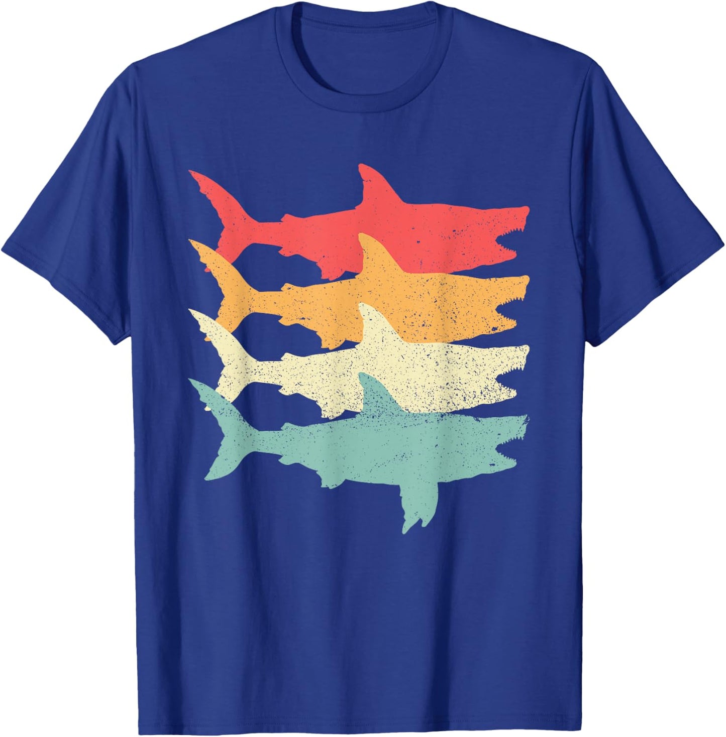 Retro Megalodon Tooth Shark T-Shirt - T-Shirt | Royal