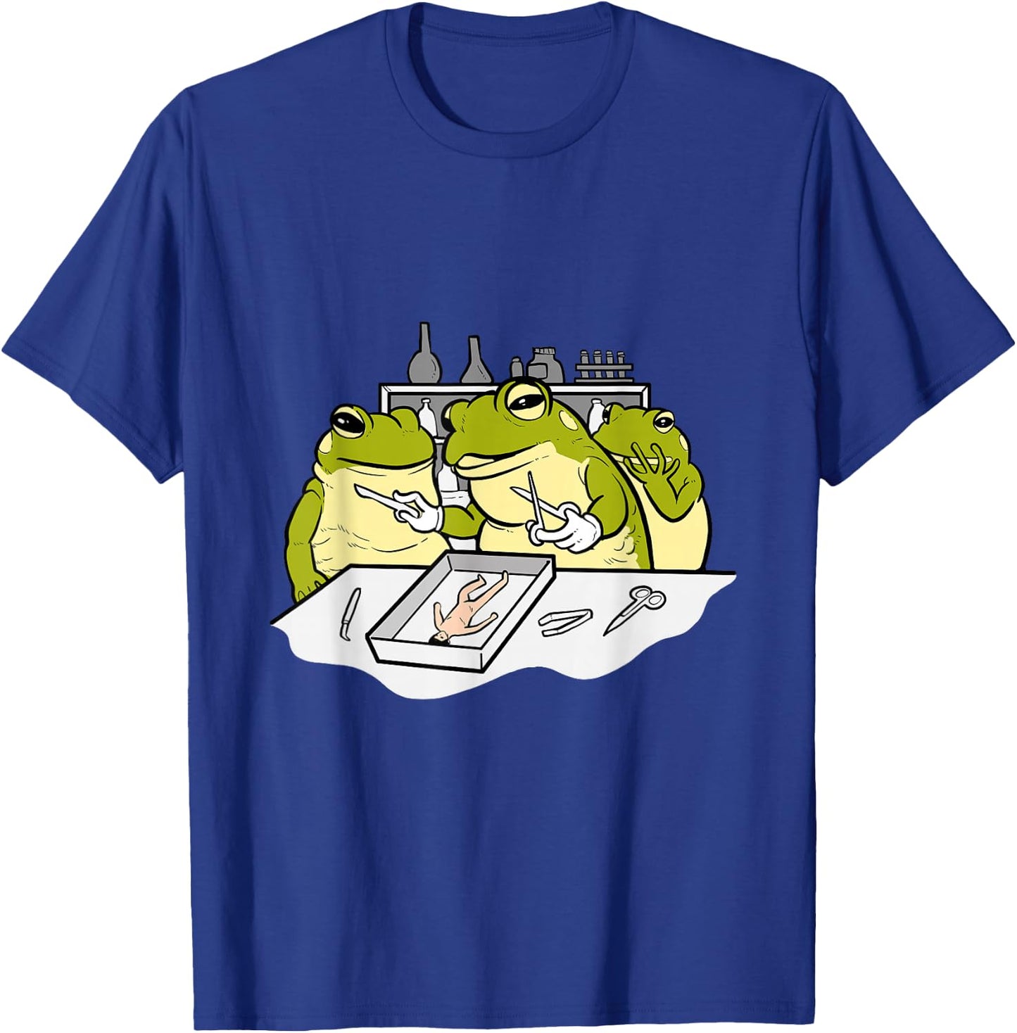 Frog Disection Scientist T-Shirt - T-Shirt | Royal