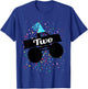 2 Year Old Monster Truck 2nd Birthday Toddler Shirt Gift T-Shirt - T-Shirt | Royal