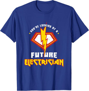 Future Electrician Electrical Engineer Lineman Kids Son T-Shirt - T-Shirt | Royal