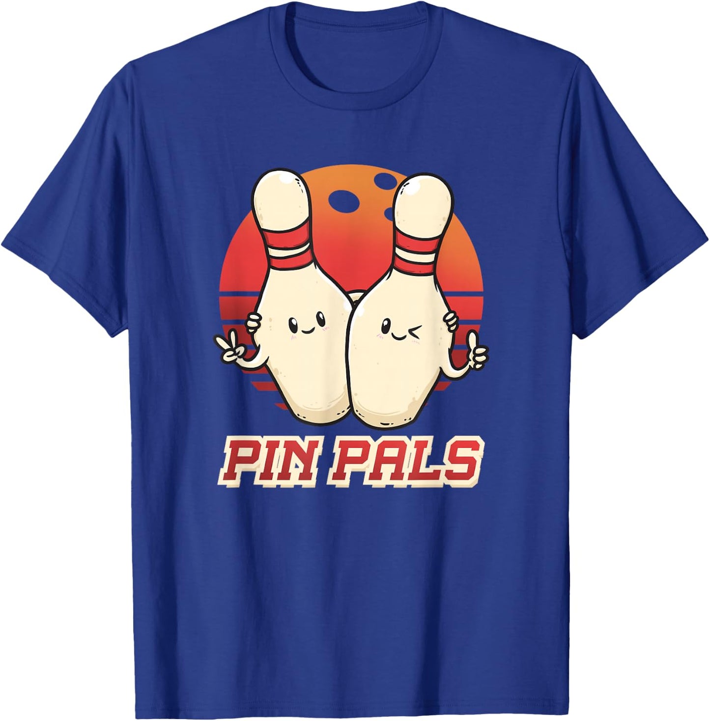 Wowsome! -Youth Bowling - Black, Small - Pin Pals Bowling Players Buddies Bowler Besties Bowling Team T-Shirt - T-Shirt | Royal