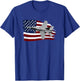 F-18 Super Hornet Pilot Us Flag Stars and Strips T-Shirt - T-Shirt | Royal