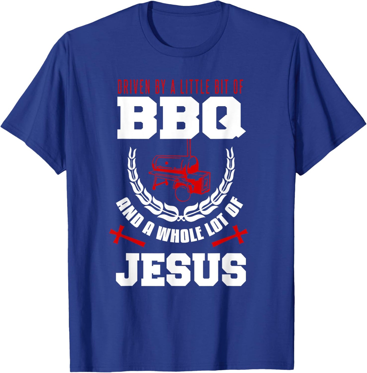 BBQ Jesus Shirt Barbecue Religious Christian BBQing T-Shirt - T-Shirt | Royal