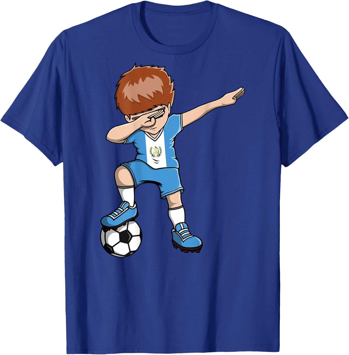 Dabbing Soccer Boy Guatemala Jersey Guatemalan Football Fans T-Shirt - T-Shirt | Royal