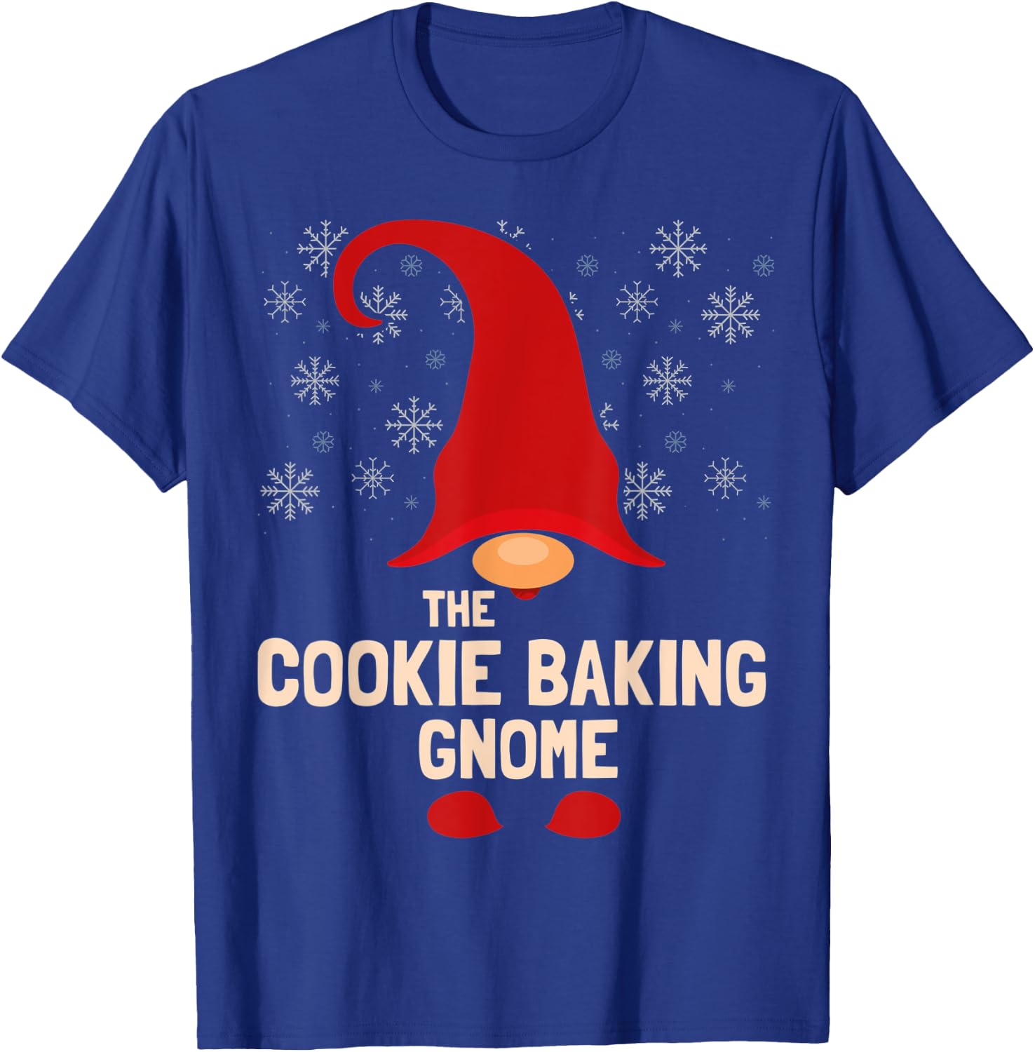 The Cookie Baking Gnome Christmas Family Matching Pajama T-Shirt - T-Shirt | Royal