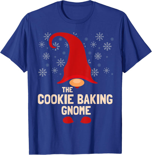 The Cookie Baking Gnome Christmas Family Matching Pajama T-Shirt - T-Shirt | Royal