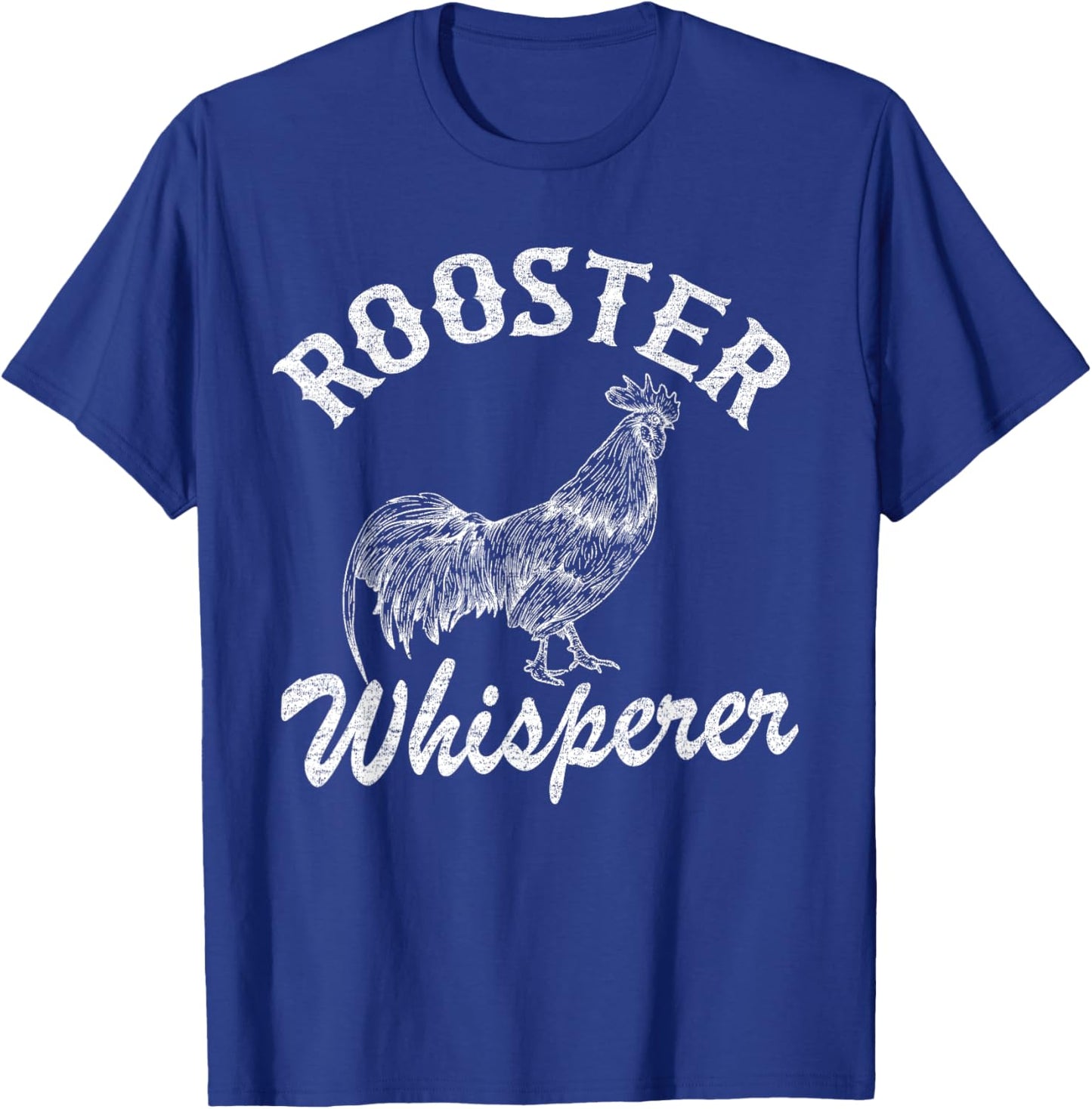 Funny Chicken Lovers Farmer Vintage Rooster Whisperer T-Shirt - T-Shirt | Royal
