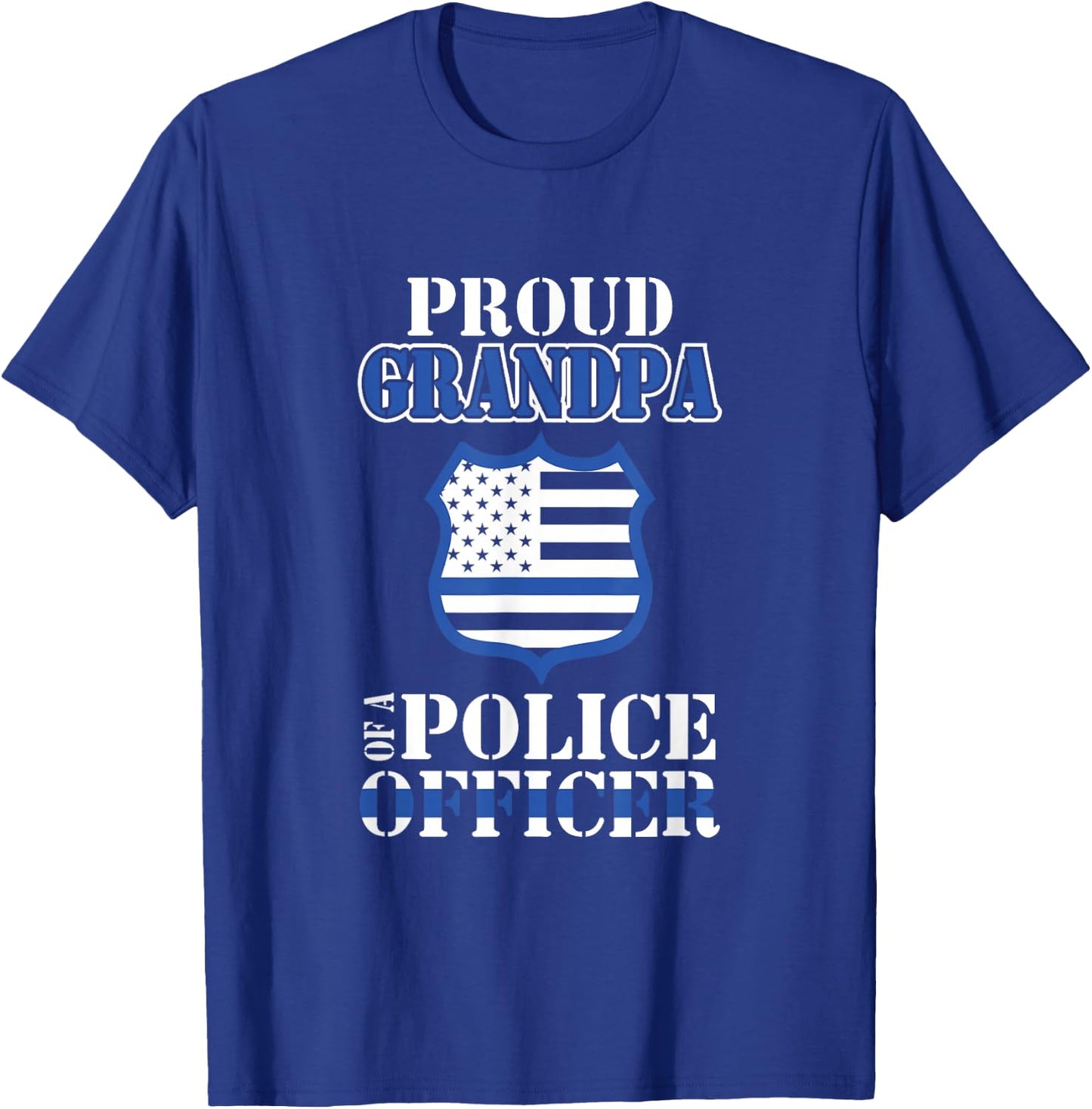 Proud Grandpa of a Police Officer Law Enforcement T-Shirt - T-Shirt | Royal