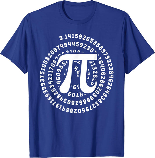 Pi Symbol 3.14 Pi Number Pi Day Teacher Math Lover Nerd Geek T-Shirt - T-Shirt | Royal