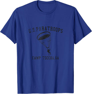 U.S. PARATROOPS WW2 Camp Toccoa GA parachutes vintage T-Shirt - T-Shirt | Royal
