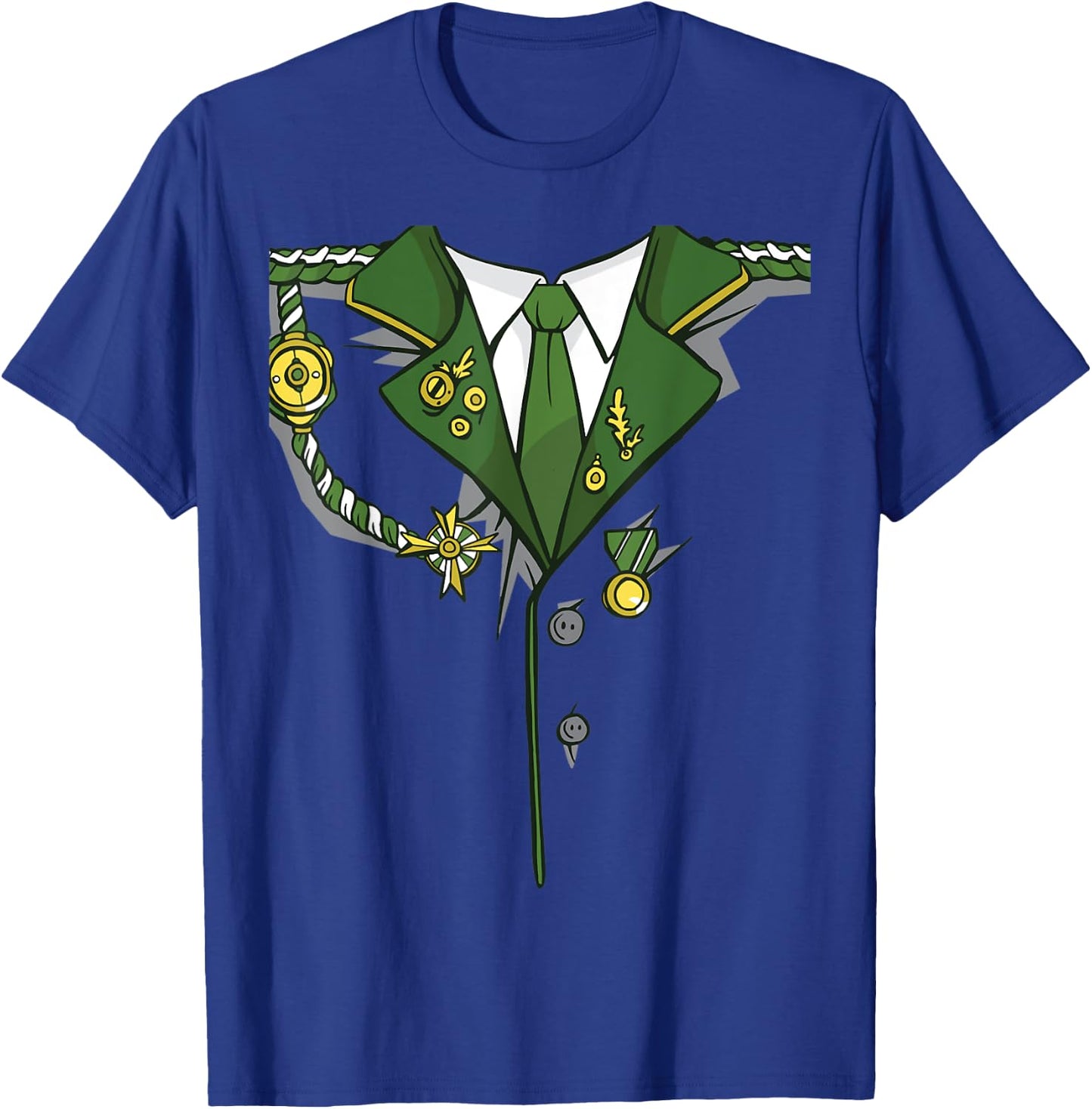 Military Officer Uniform Classic Halloween Party Costume T-Shirt - T-Shirt | Royal