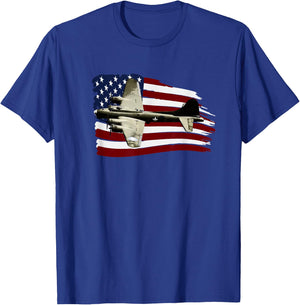 B-17 Flying Fortress WW2 Bomber Us Flag Pilot T-Shirt - T-Shirt | Royal