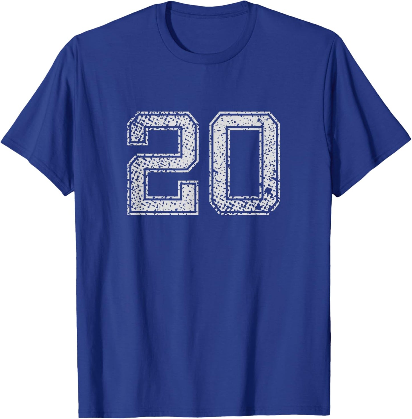 Number No. # 20 | Numbered grunge retro Style Birthday Gift T-Shirt - T-Shirt | Royal