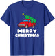 Vintage Wagon Christmas Red Truck Tree on Car Xmas Vacation T-Shirt - T-Shirt | Royal