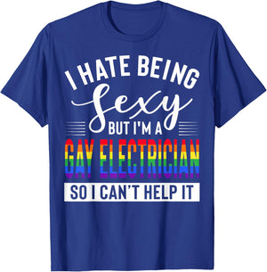 Gay Electrician Apparel - Awesome Funny Electricians Design T-Shirt - T-Shirt | Royal