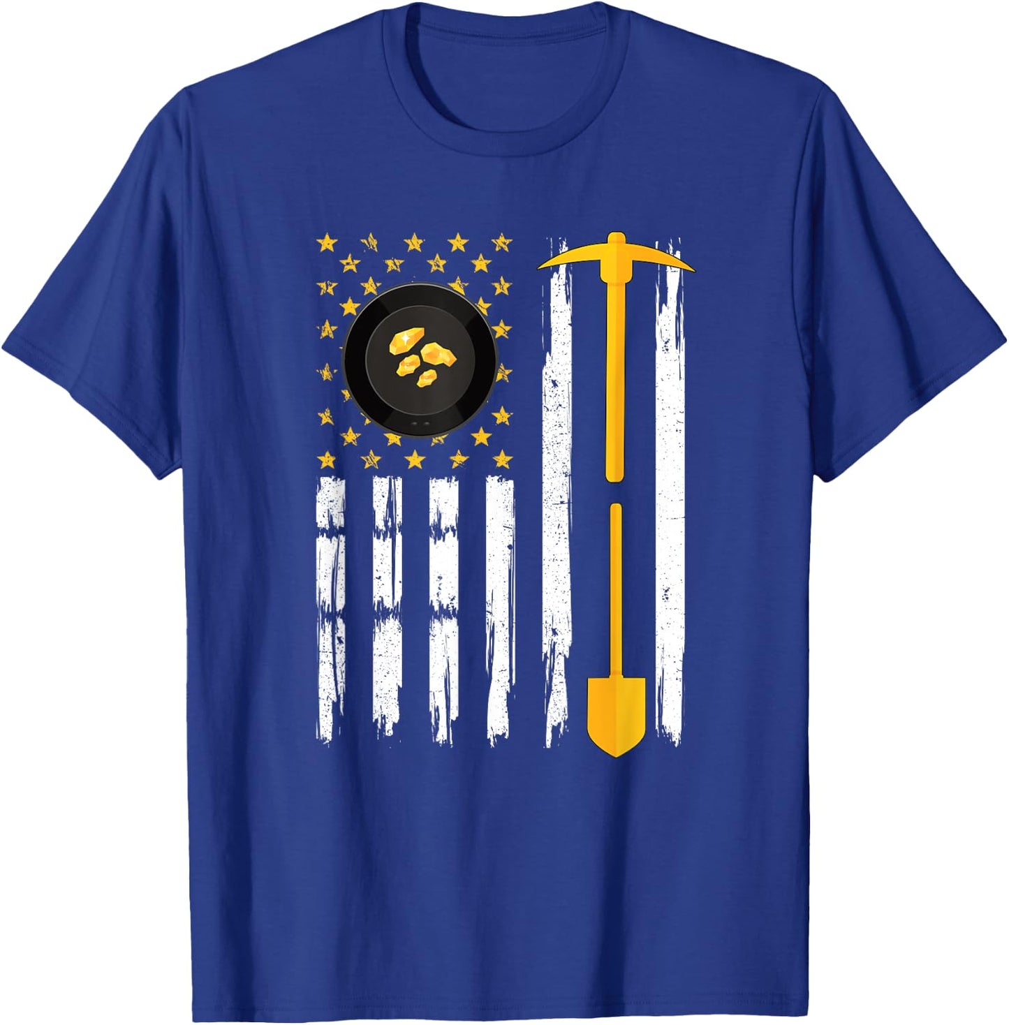 Gold Panning American Flag Gold Panner Gold Prospecting T-Shirt - T-Shirt | Royal