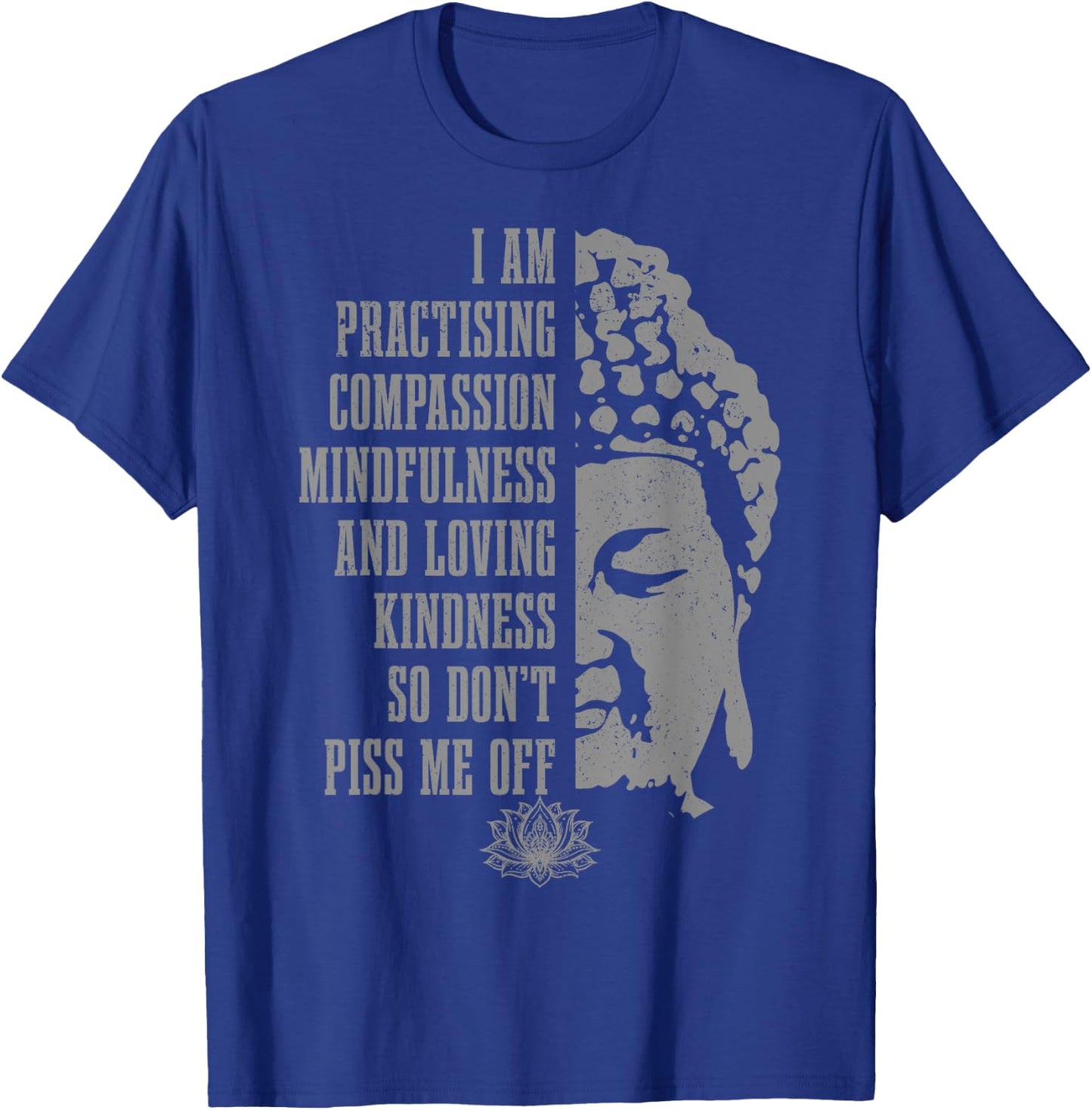 Buddhism Yoga Buddha Meditation Funny Vintage Yogi T-Shirt - T-Shirt | Royal