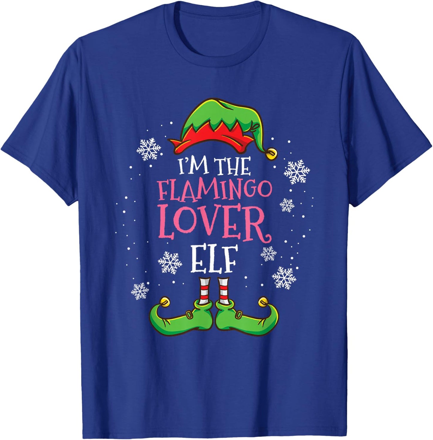 Im The Flamingo Lover Elf Christmas T-Shirt - T-Shirt | Royal