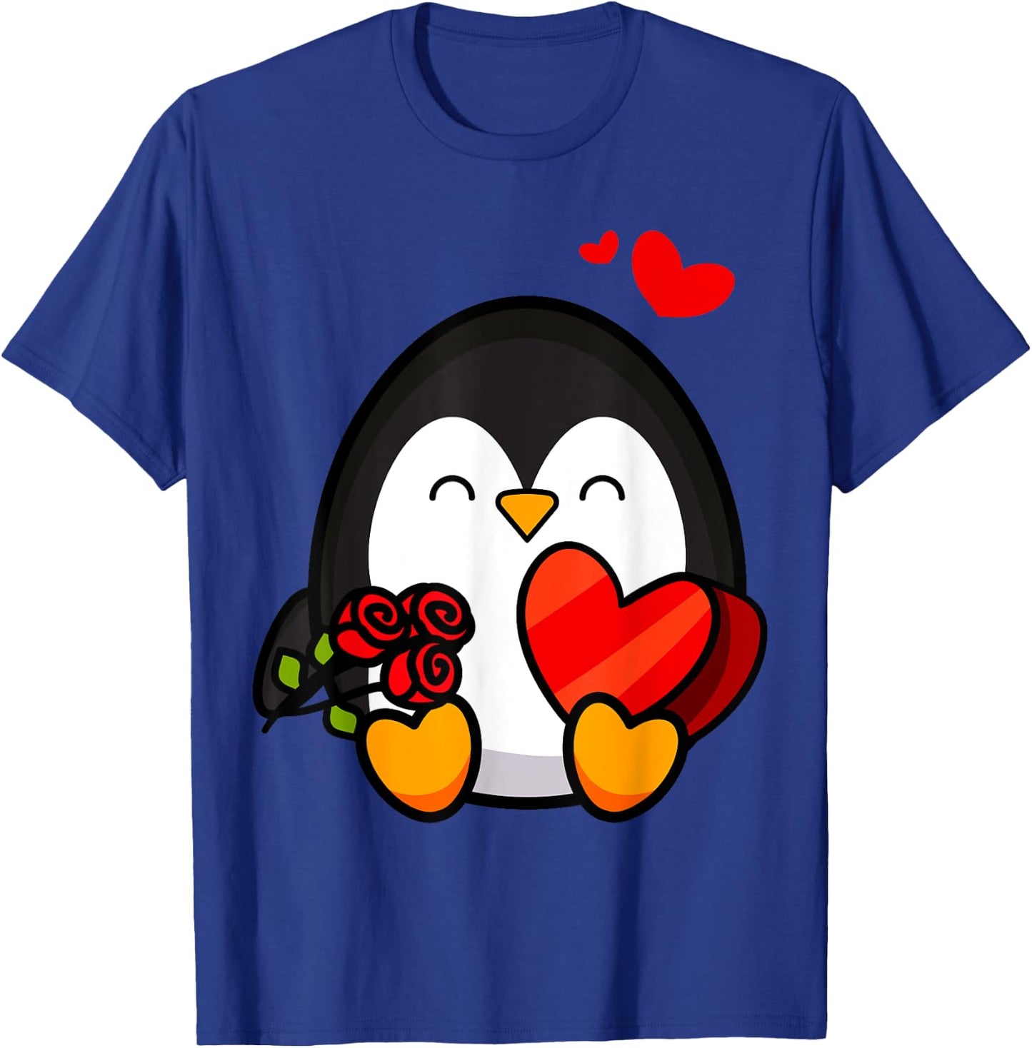 Valentine Penguin Shirt | Cool Cupid Seabird Gift T-Shirt - T-Shirt | Royal