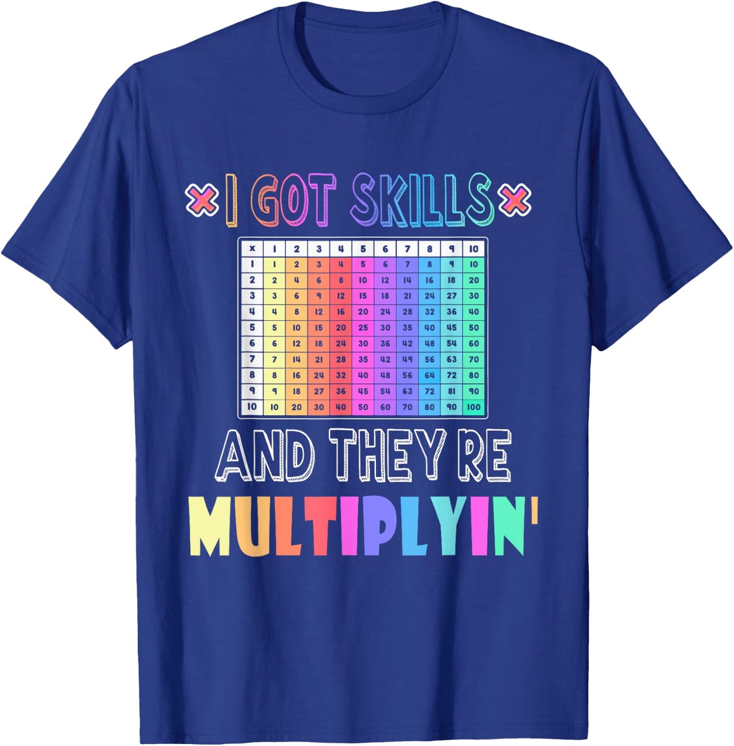 I Got Skills They're Multiplying Funny Math Teacher Women T-Shirt - T-Shirt | Royal