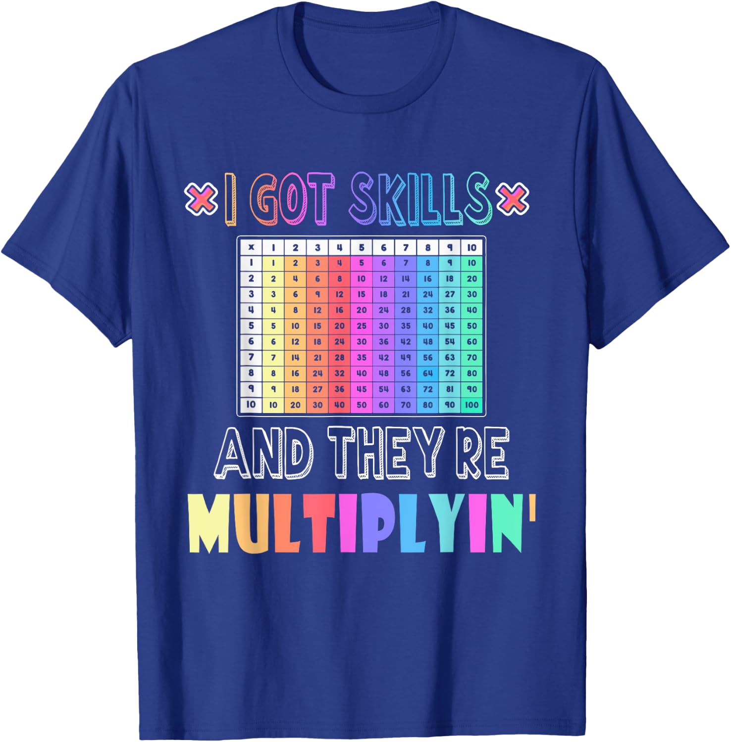 I Got Skills They're Multiplying Funny Math Teacher Women T-Shirt - T-Shirt | Royal