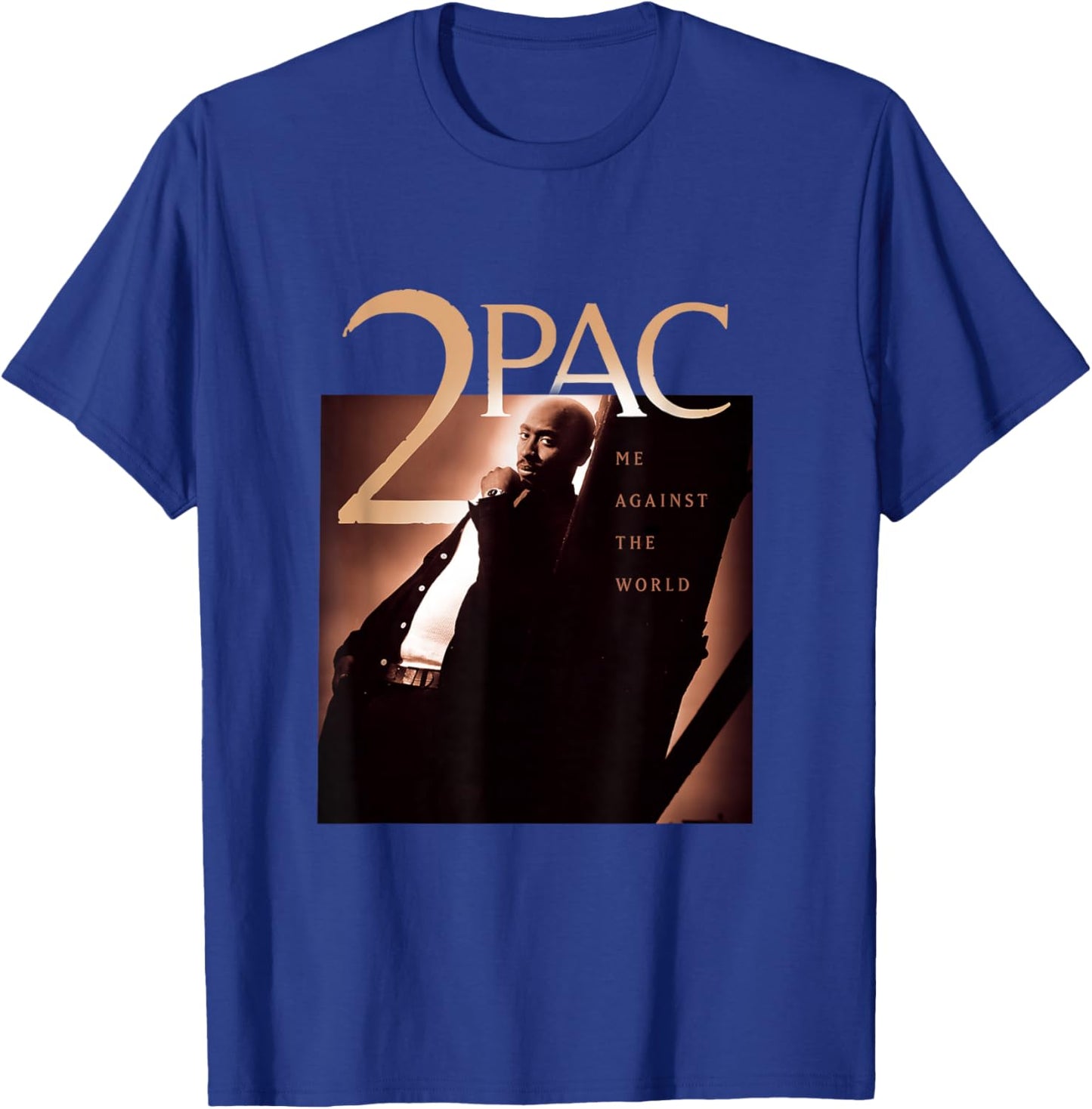TUPAC SHAKUR Me Against The World Adult Black Cotton 100% Short Sleeve Classic Fit Small T-Shirt - T-Shirt | Royal